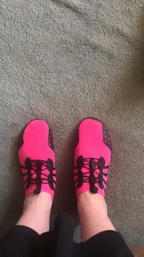 Customer photo review of Hiitave Men’s Womens Xdrain Saildos Water Shoes