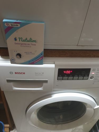 Customer photo review of Eco-Tiras de Detergente 40 lavados Natulim
