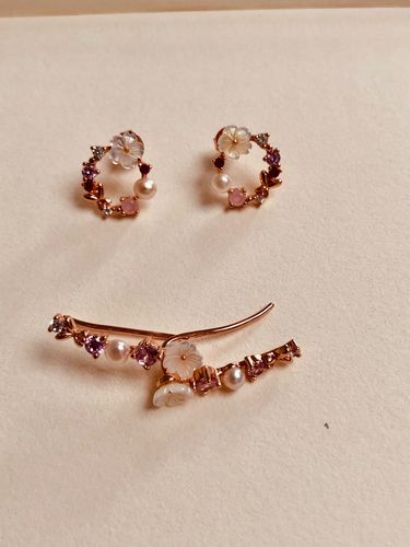 Customer photo review of Boucles d'oreilles Lila
