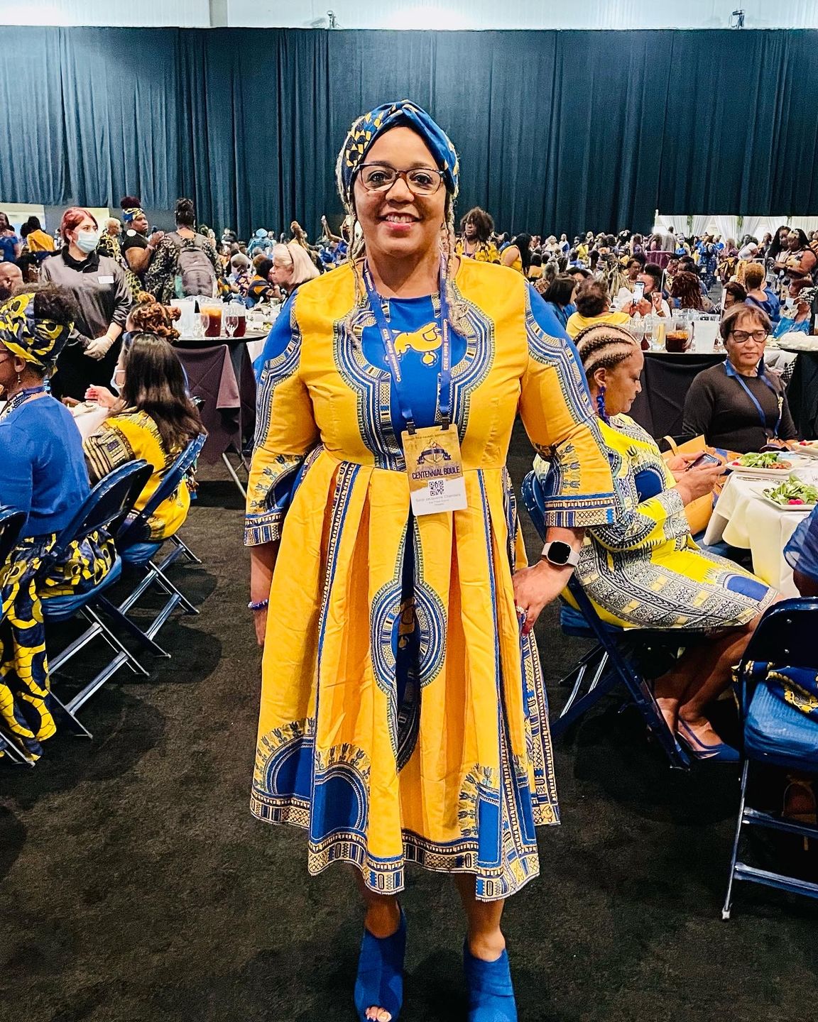 Customer photo review of SGRHO A line Dashiki Dress-Pre Order ships by June 20