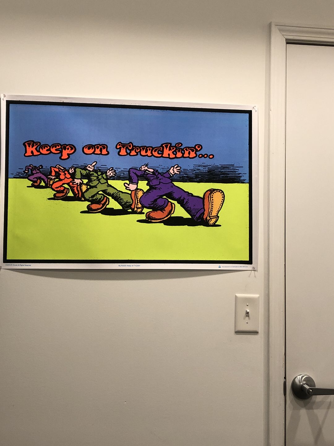 Customer photo review of Keep on Truckin' Blacklight Poster