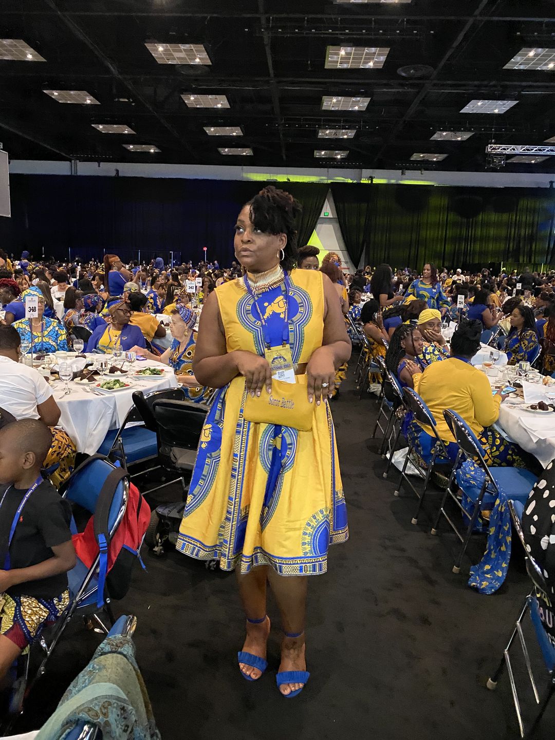 Customer photo review of SGRHO A line Dashiki Dress-Pre Order ships by June 20