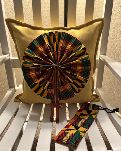 Customer photo review of Fati Kente Foldable Fan