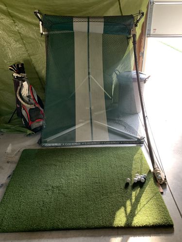 Customer photo review of TeeStrike Champ Golf Mat 4'x5'