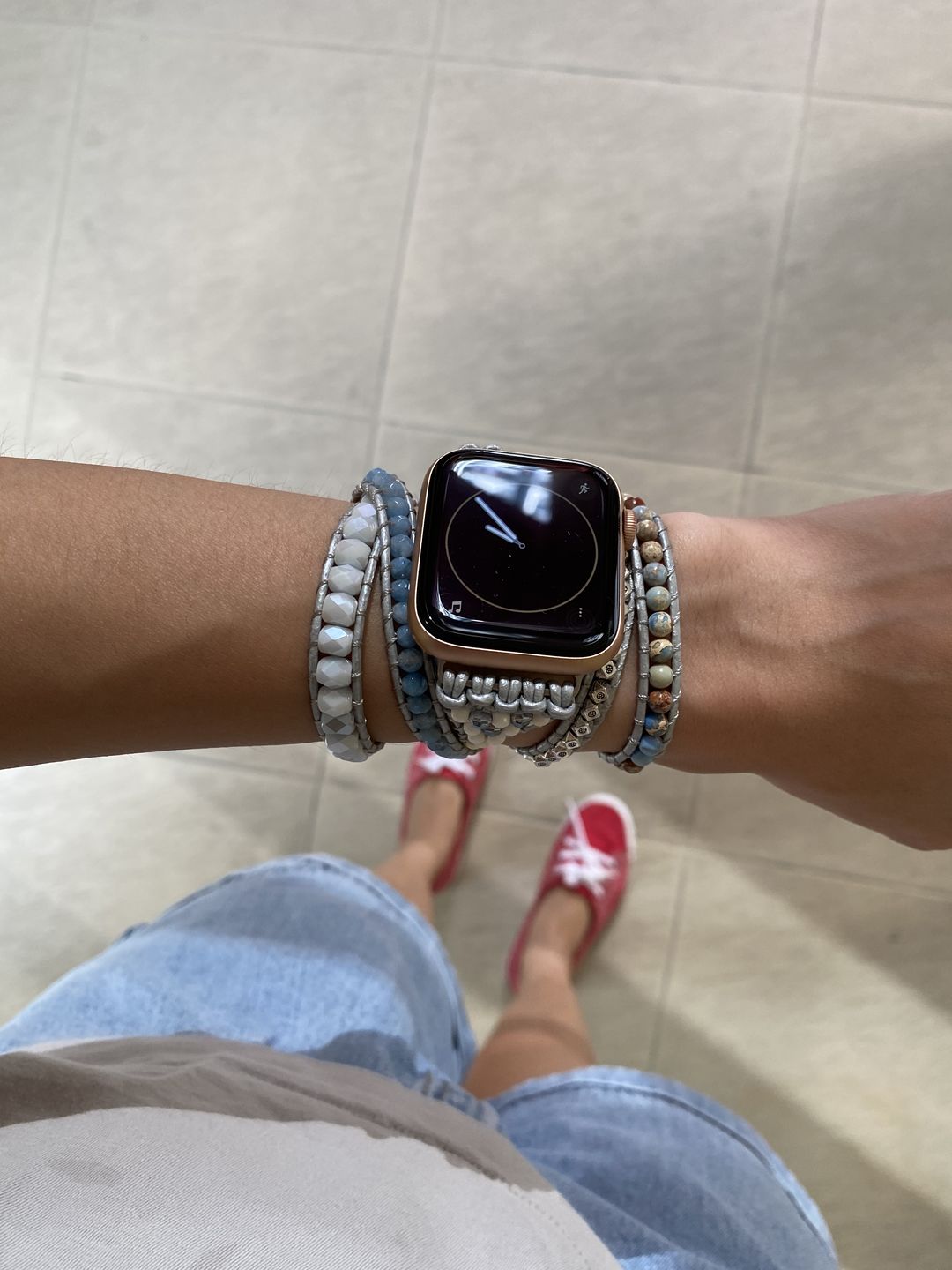 Customer photo review of Healing Topaz Apple Watch Strap
