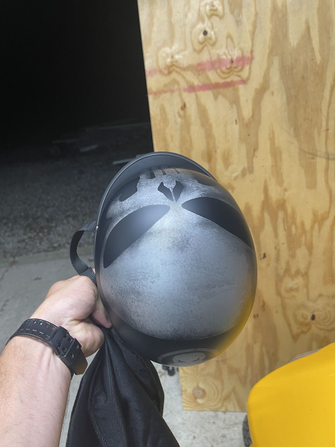 Customer photo review of Smallest Beanie Half Helmet