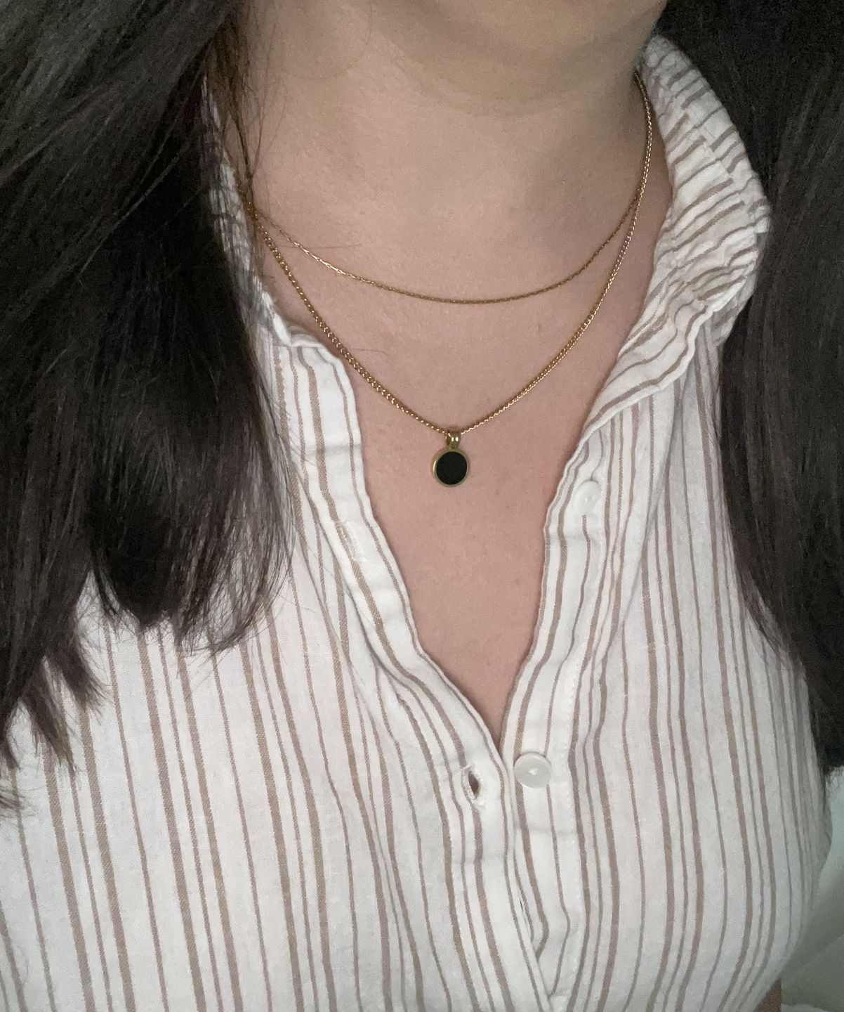 Customer photo review of Billie Necklace - Gold