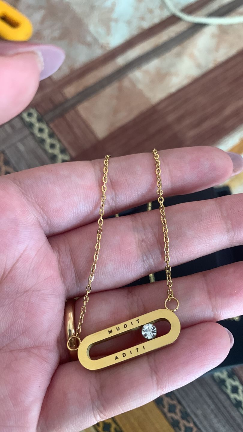 Customer photo review of Personalised Eternal Pendant