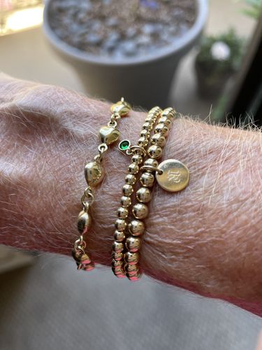 Customer photo review of birthstone juno bracelet (3mm)