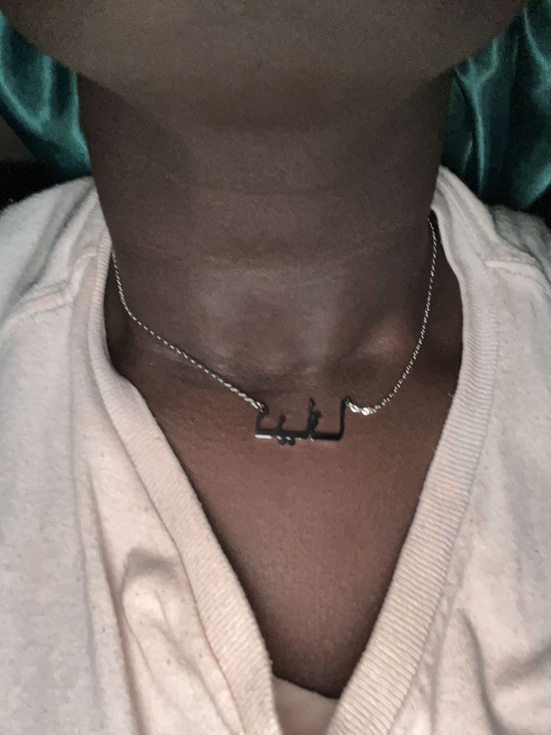 Customer photo review of Arabic Name Necklace