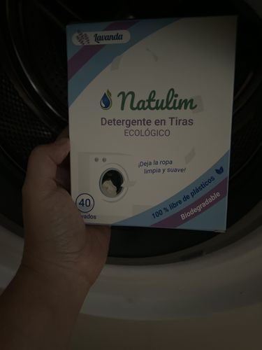 Customer photo review of Eco-Tiras de Detergente 40 lavados Natulim