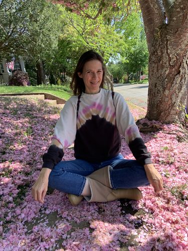 Customer photo review of Ronan Pullover - Onyx / Amber / Pink