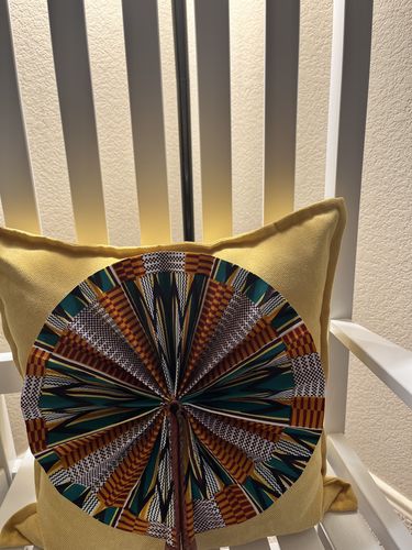 Customer photo review of Ashanti Ankara Foldable Fan