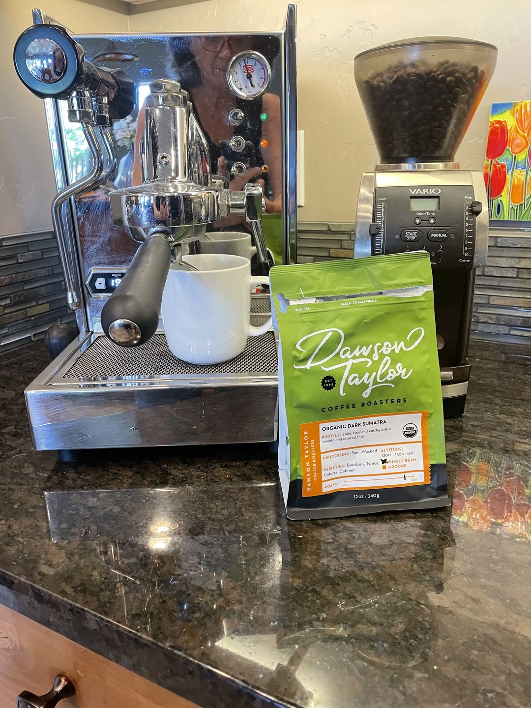 Customer photo review of Organic Dark Sumatra Mandheling
