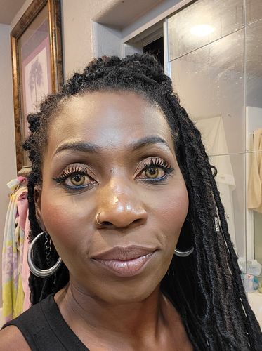 Customer photo review of Kyra Brown Contact Lenses(12 months wear)