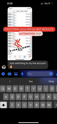 Customer photo review of FIRESTORM SCALPER BOT