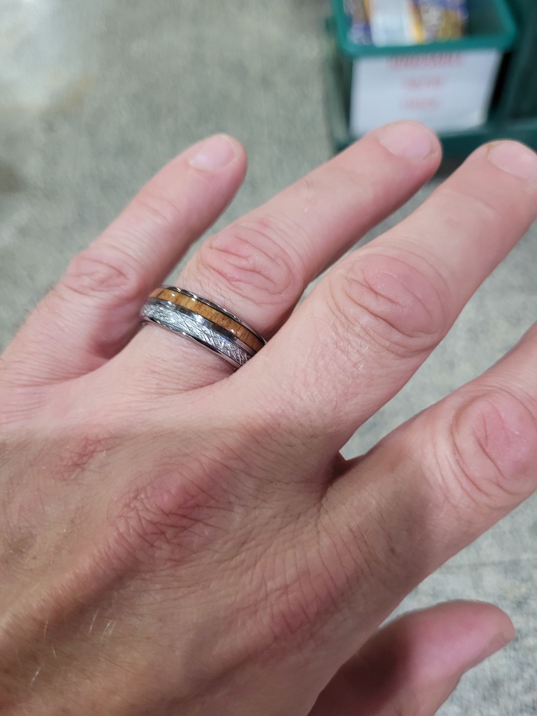 Customer photo review of The Wood and Steel Wonder Ring