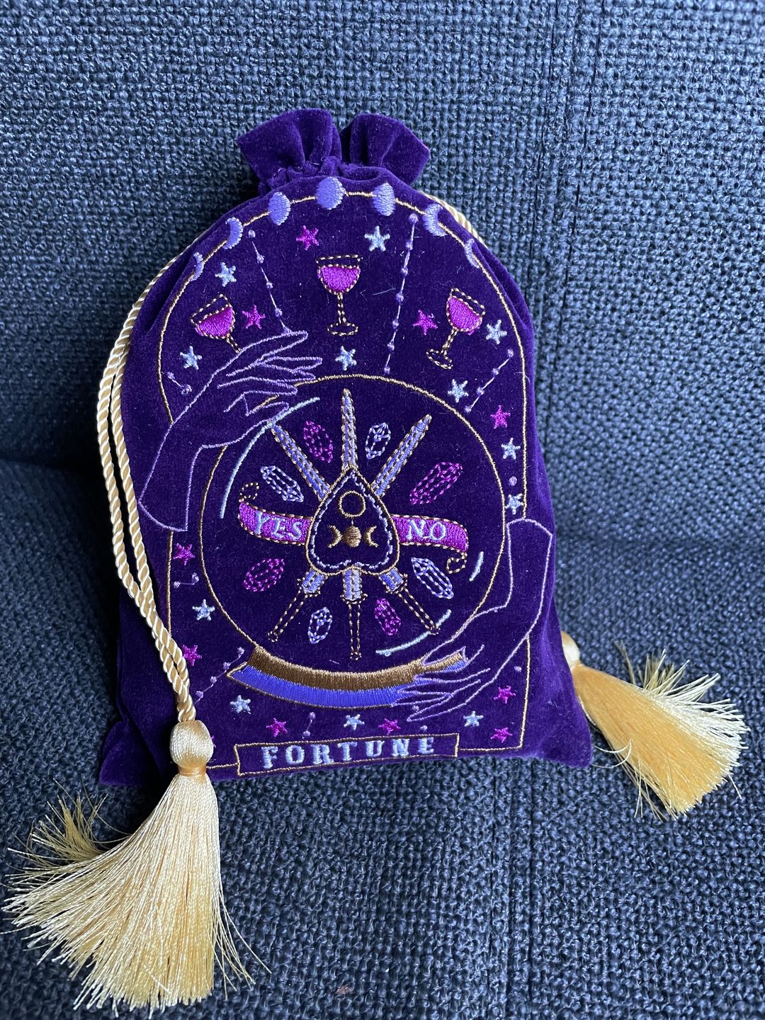 Customer photo review of Good Fortune Tarot Deck Pouch