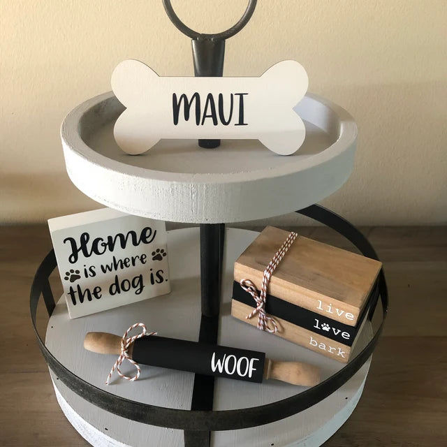 Customer photo review of Dog Themed Tiered Tray Decor Bundle