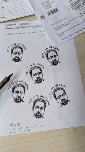 Customer photo review of Self-Inking Face Stamp