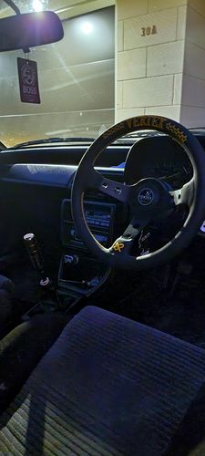 Customer photo review of 13'' (320mm) VX Yellow Stitch 10 Star Steering Wheel