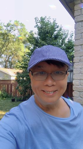 Customer photo review of Big Striped Painter's Hat