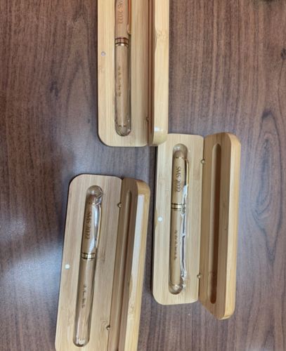 Customer photo review of Personalised Laser Engraving Pen Wooden Luxury Premium