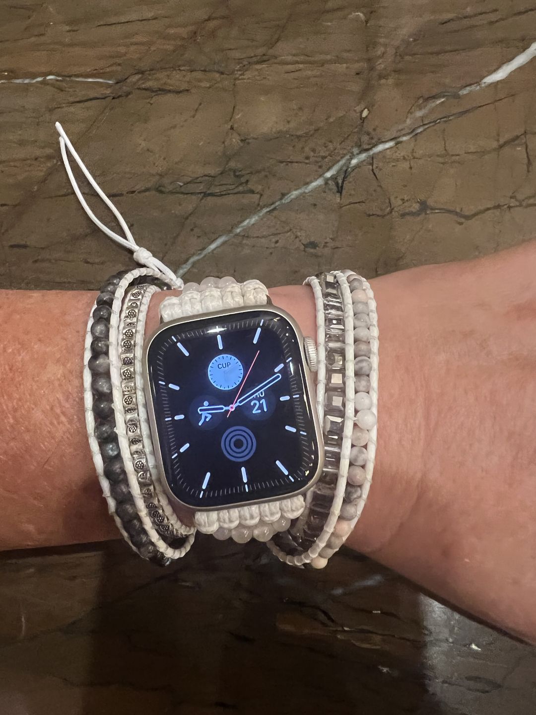 Customer photo review of Moonlight Goddess Apple Watch Strap