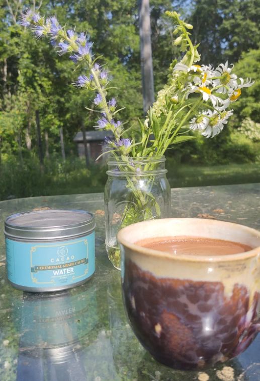 Customer photo review of Ceremonial Cacao - Water Element:  Invoke Your Creativity with Coriander and Maca (3.5 oz bar)