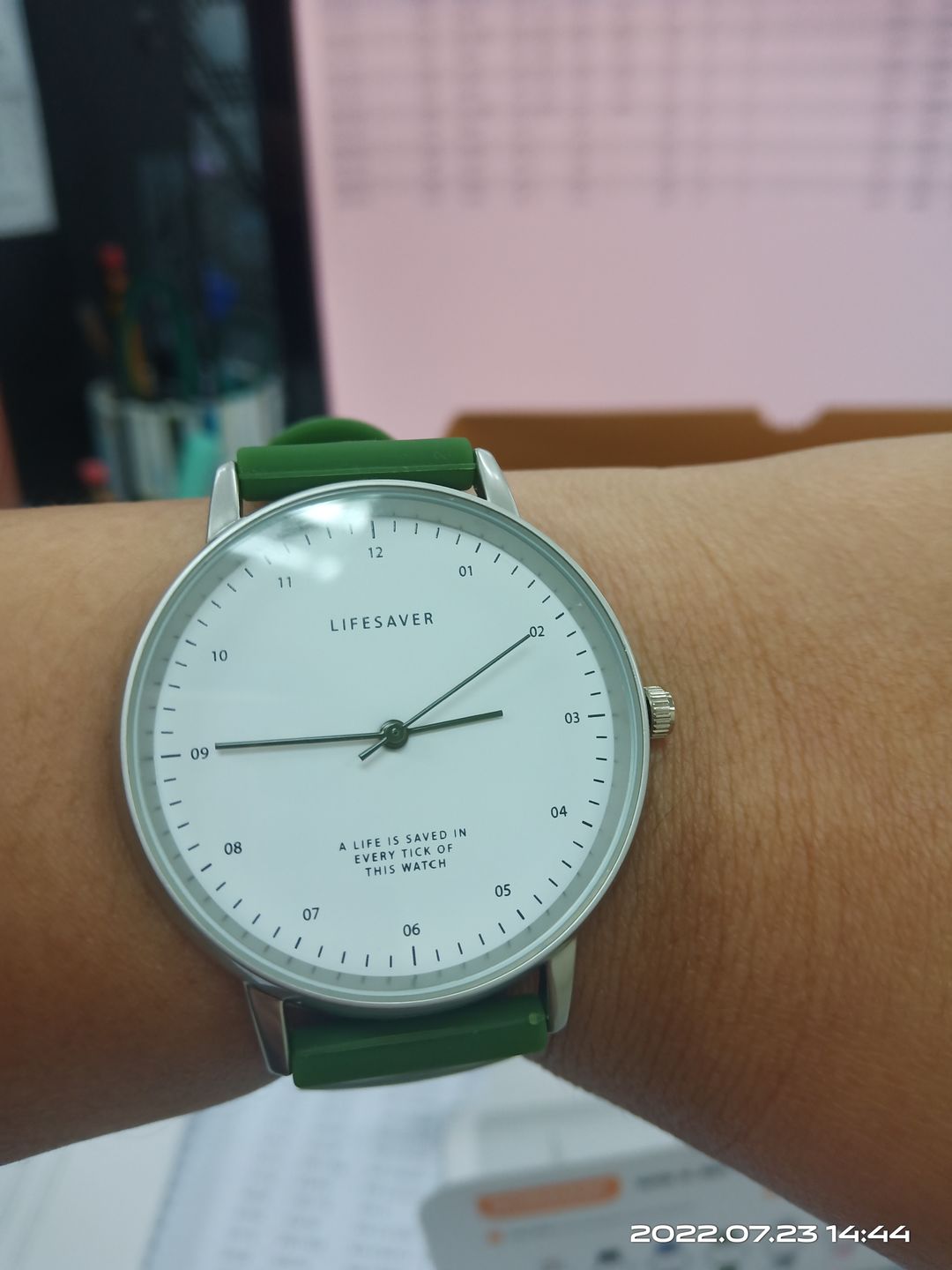 Customer photo review of Life Saver Watch 4.0 – Army Green