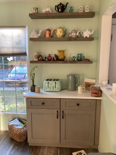 Customer photo review of Rustic Floating Shelves