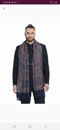 Customer photo review of Pashtush Womens Fine Wool, Silky Nalki Embroidery Needlework Stole, Black