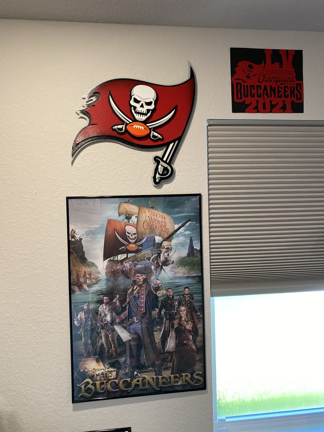 Customer photo review of Tampa Bay Buccaneers "Buc's Jolly Roger Flag" 3D Vintage Metal Wall Art