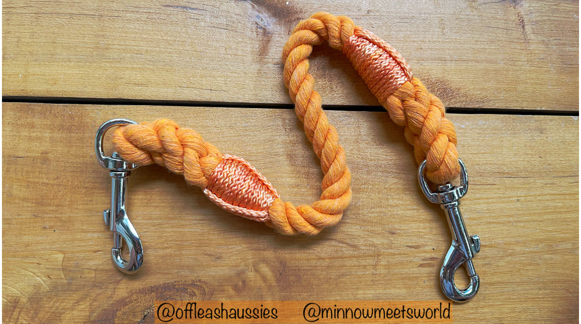 Customer photo review of Cotton Rope Multi-Dog Leash Connector