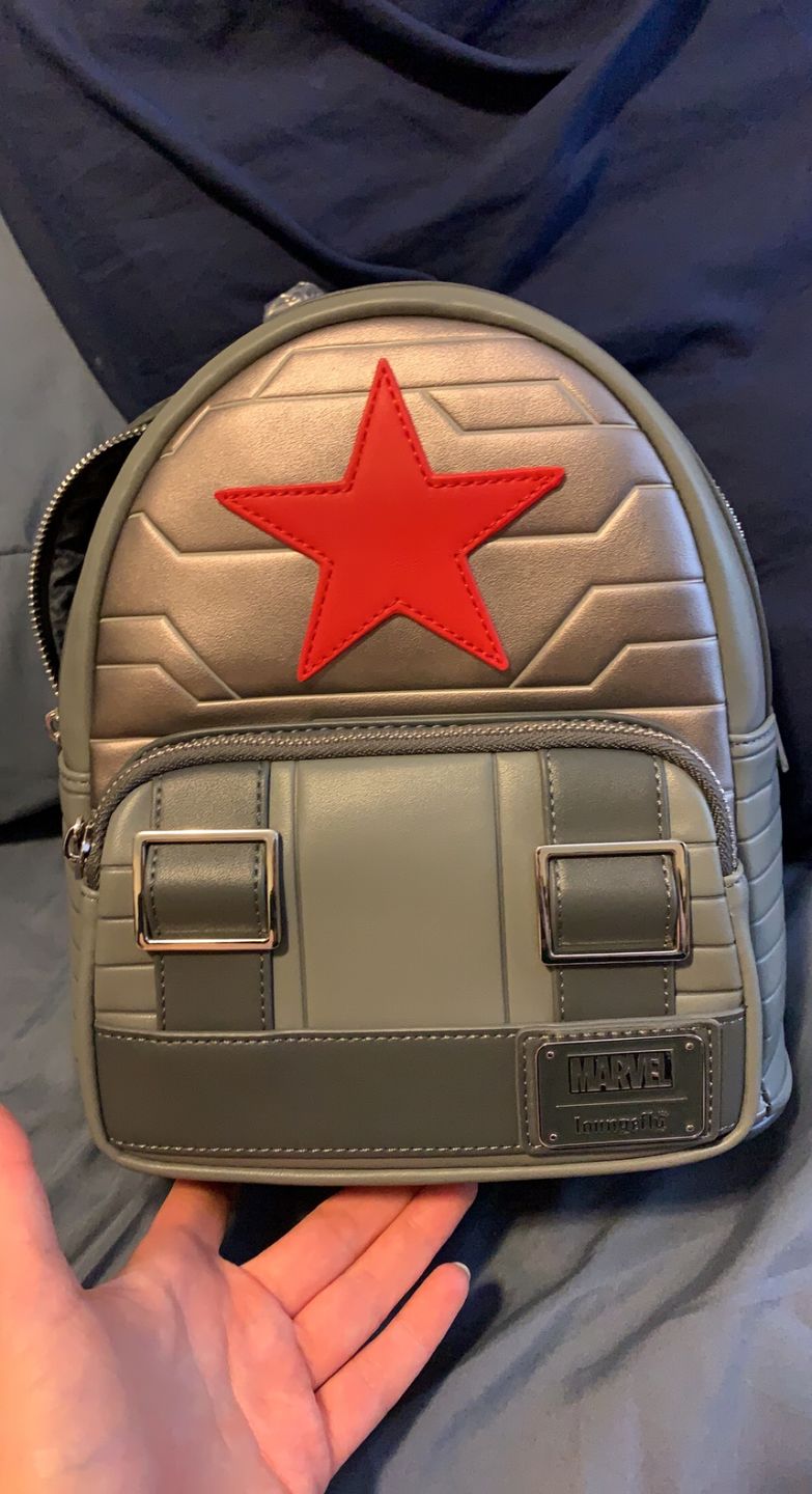 Customer photo review of Marvel Winter Soldier Cosplay Mini Backpack - May Preorder