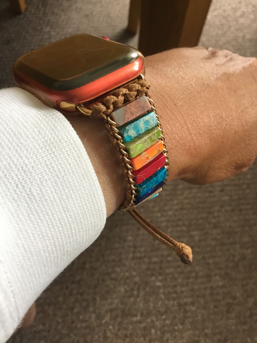 Customer photo review of Healing Chakra Protection Apple Watch Strap