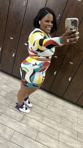 Customer photo review of Posh Long Sleeve Crop Top