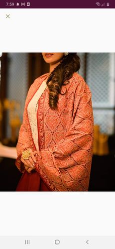 Customer photo review of Pashtush Women'S Jamawar Shawl, Faux Pashmina