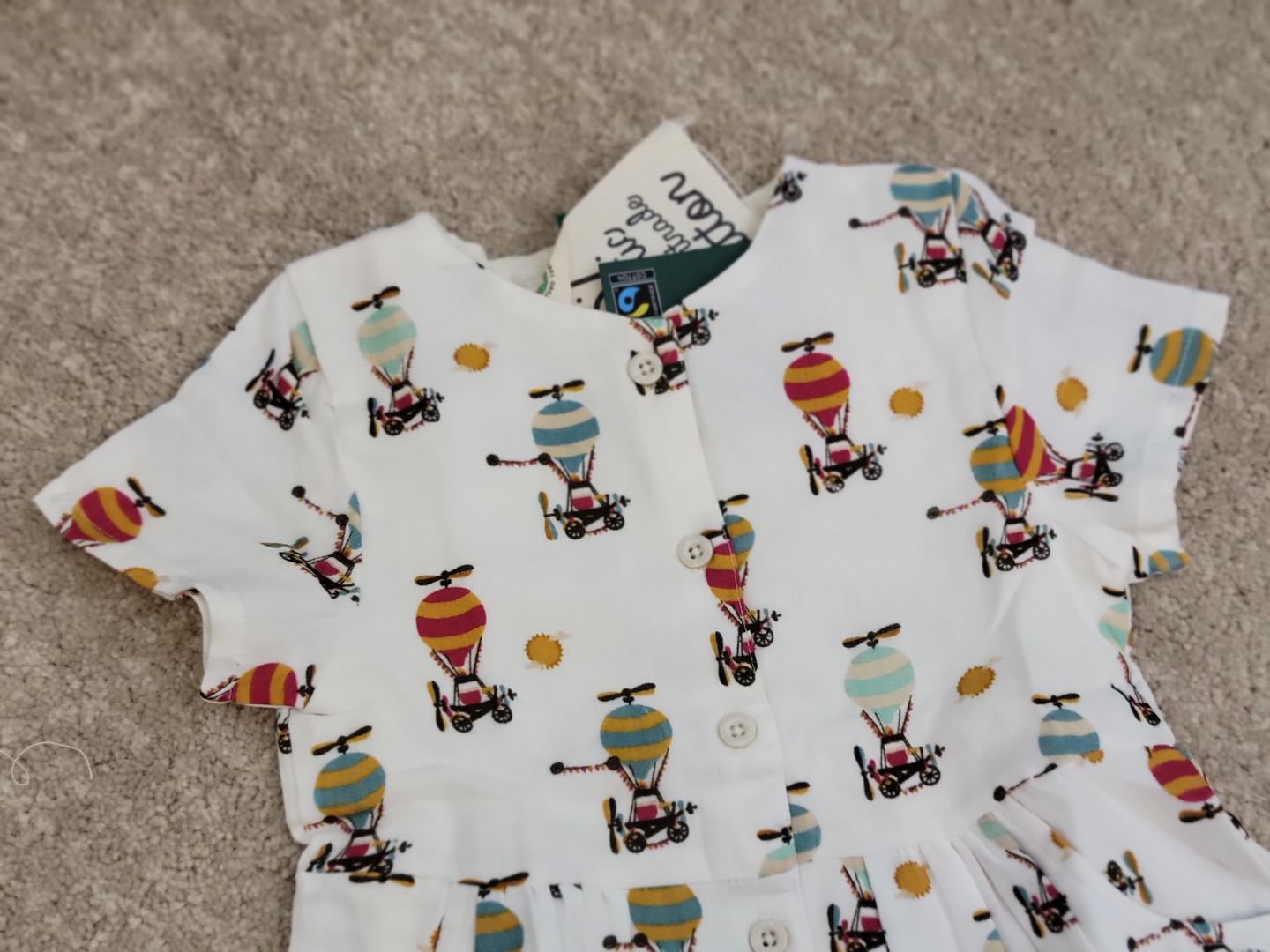 Customer photo review of Take To The Skies Organic Button Through Dress