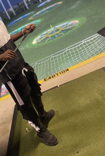Customer photo review of ZCL Multi Pocket Striped Fleece Pants (Black-White)