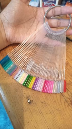 Customer photo review of Muestrario Aro Cuadrado Crystal 50 pzas