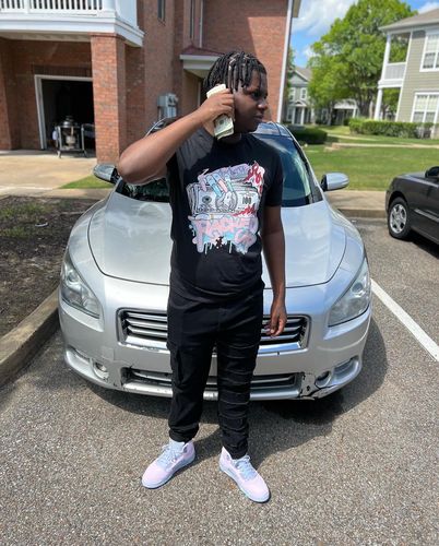 Customer photo review of Split Twill Skinny Fit Denim (Black Camo)