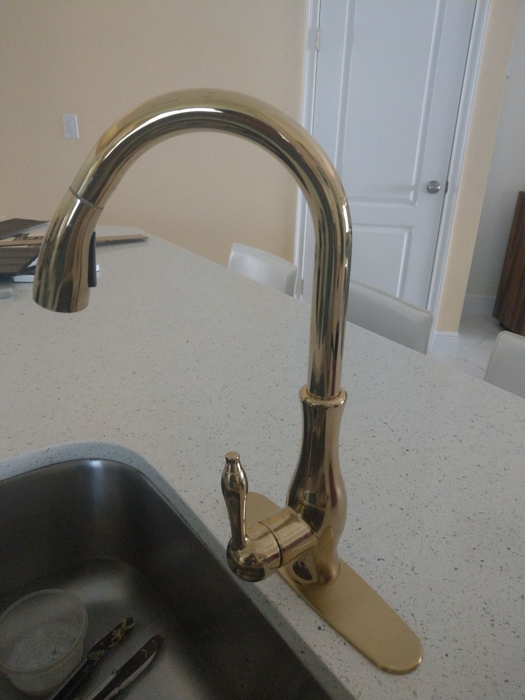 Customer photo review of Victorian Single-Hole Kitchen Faucet With Pull Out Spout
