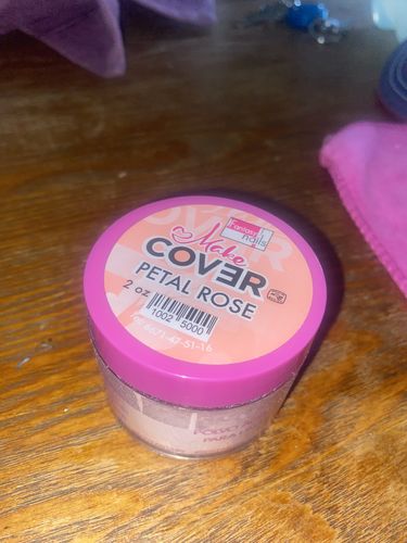 Customer photo review of Acrílico Make Cover Petal Rose 2 oz Fantasy Nails