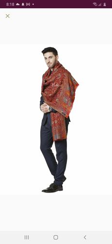 Customer photo review of Pashtush Womens Fine Wool, Silky Nalki Embroidery Needlework Stole, Black