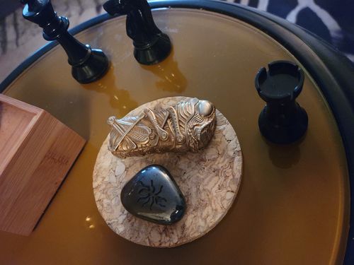 Customer photo review of Brass Cricket Lighter Case