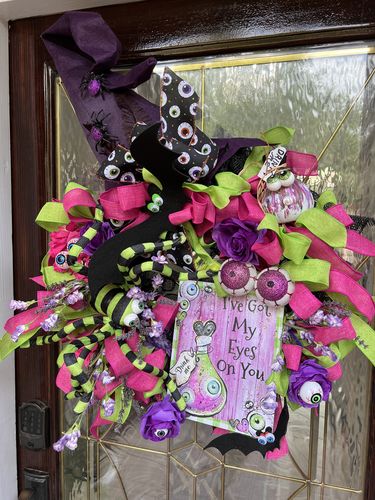 Customer photo review of 2.5"X10Yd Eyeballs On Pg Wht/Blk/Ppl/Lime/Org RGE147827