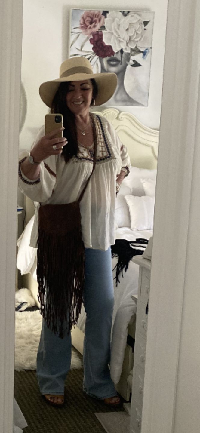 Customer photo review of Fringe Leather Shoulder Bag