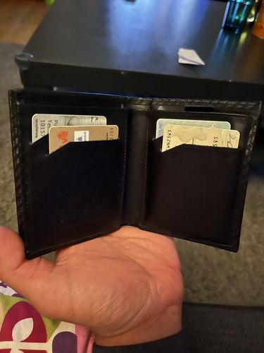 Customer photo review of Folder Boy bi-fold wallet