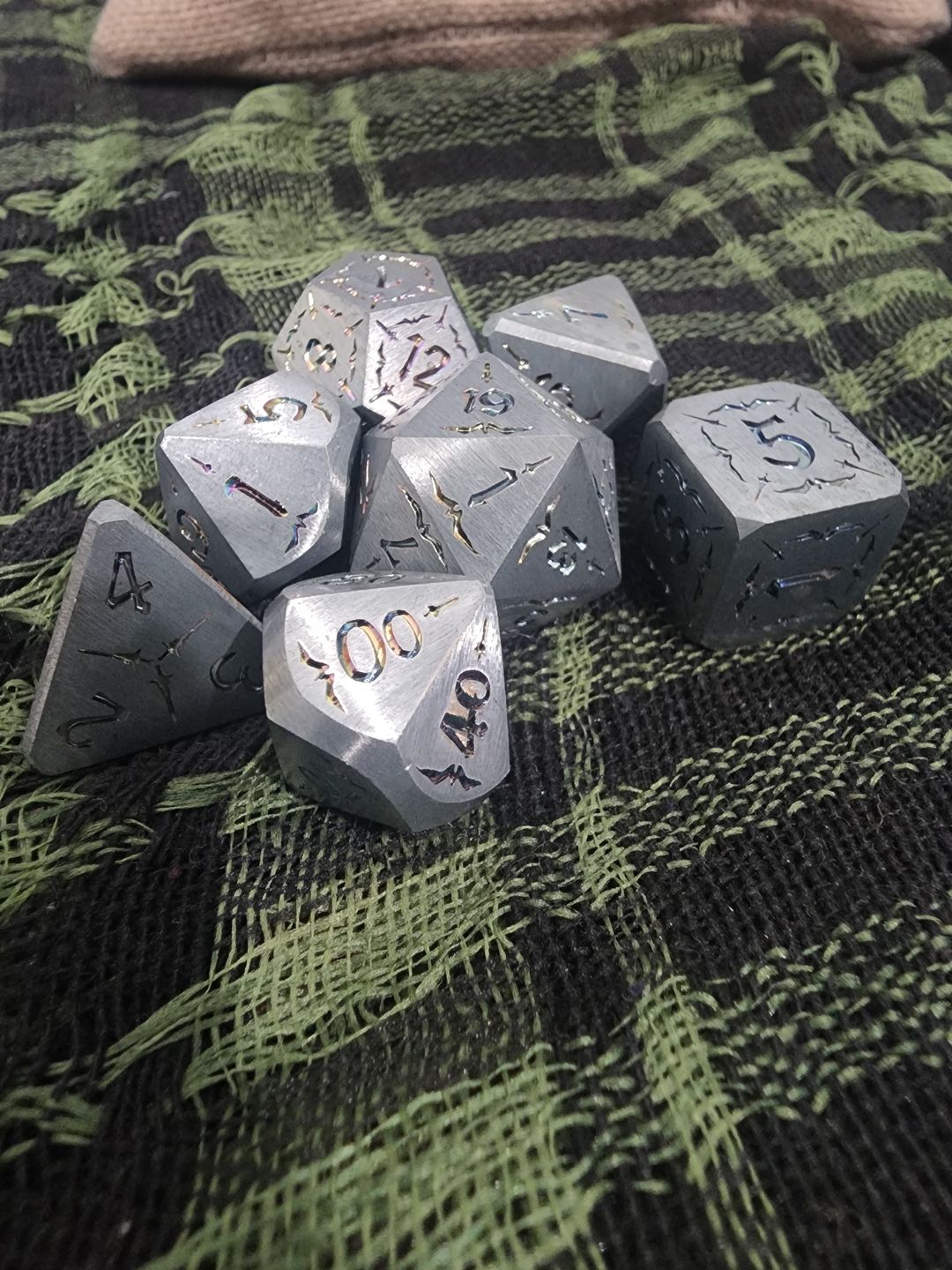 Customer photo review of SWORD OF THE HOLY KNIGHT METAL DICE SET
